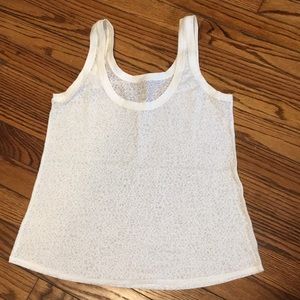 Lululemon Hint Of Sheer Tank size 6 WHITE